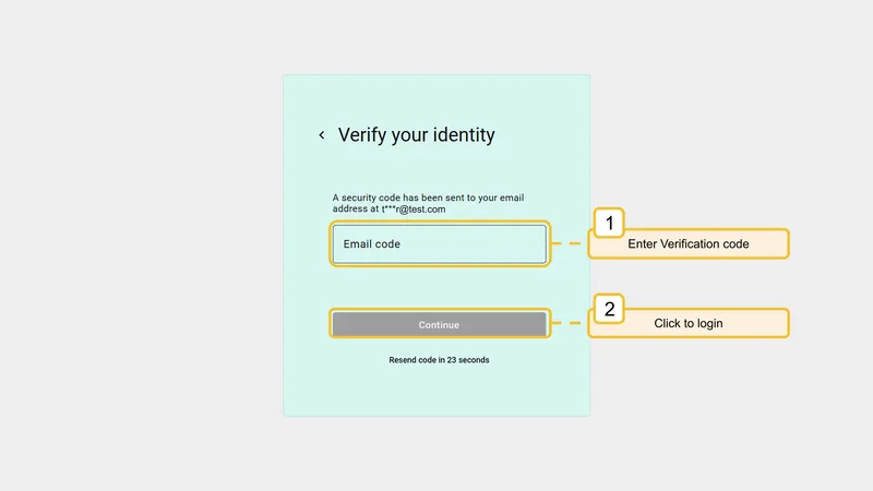 2FA verification code entry screen during login