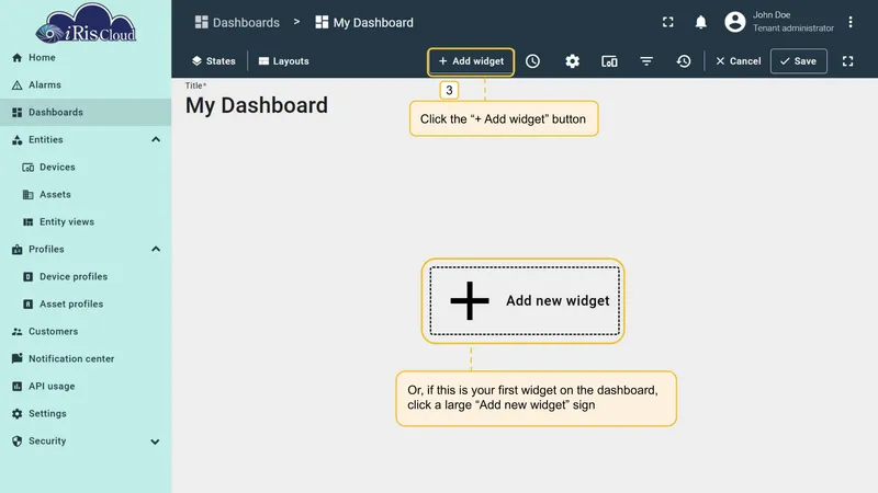 Add widget