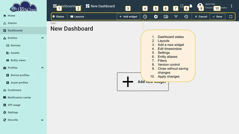 Edit mode toolbar