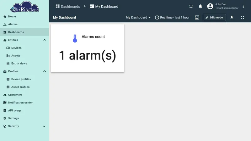 Alarms count result