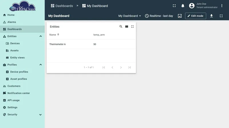 Device search result