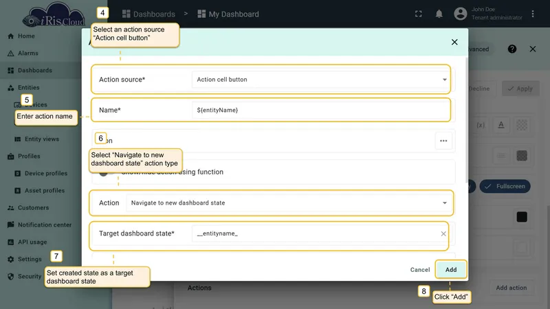 Configure action