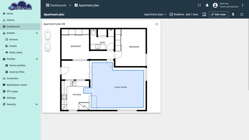 Polygon appears on the floor plan