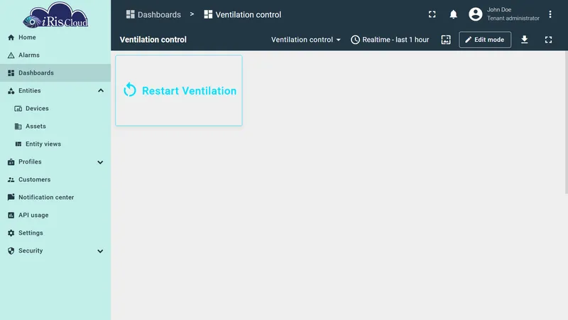 Command button in disabled state — gray, active = false