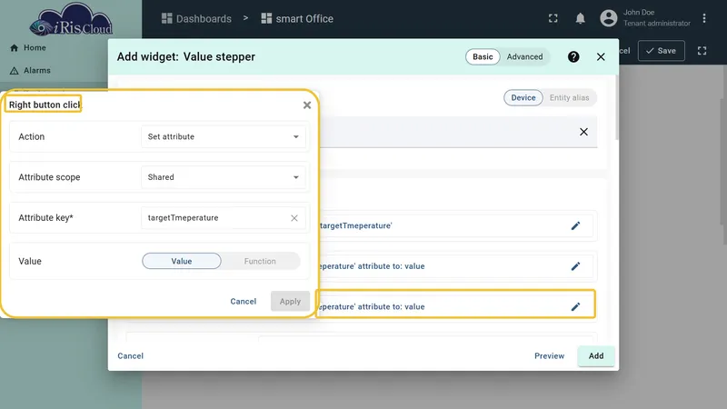 Disabled state configured — Get attribute locked, disabled when true
