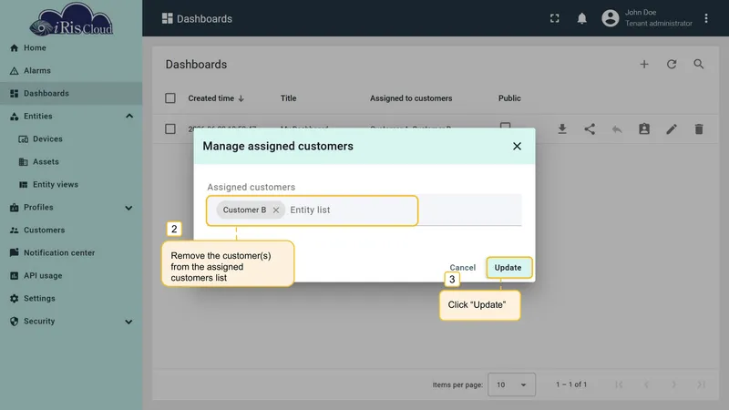Unassign customer