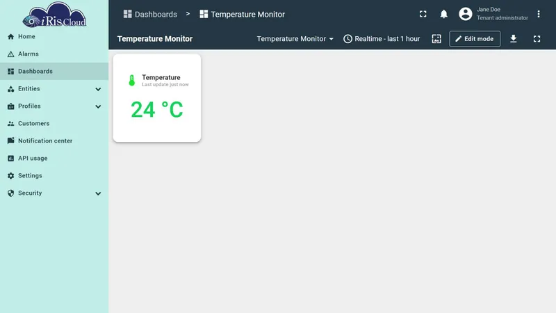 Notification action button - linked dashboard opened