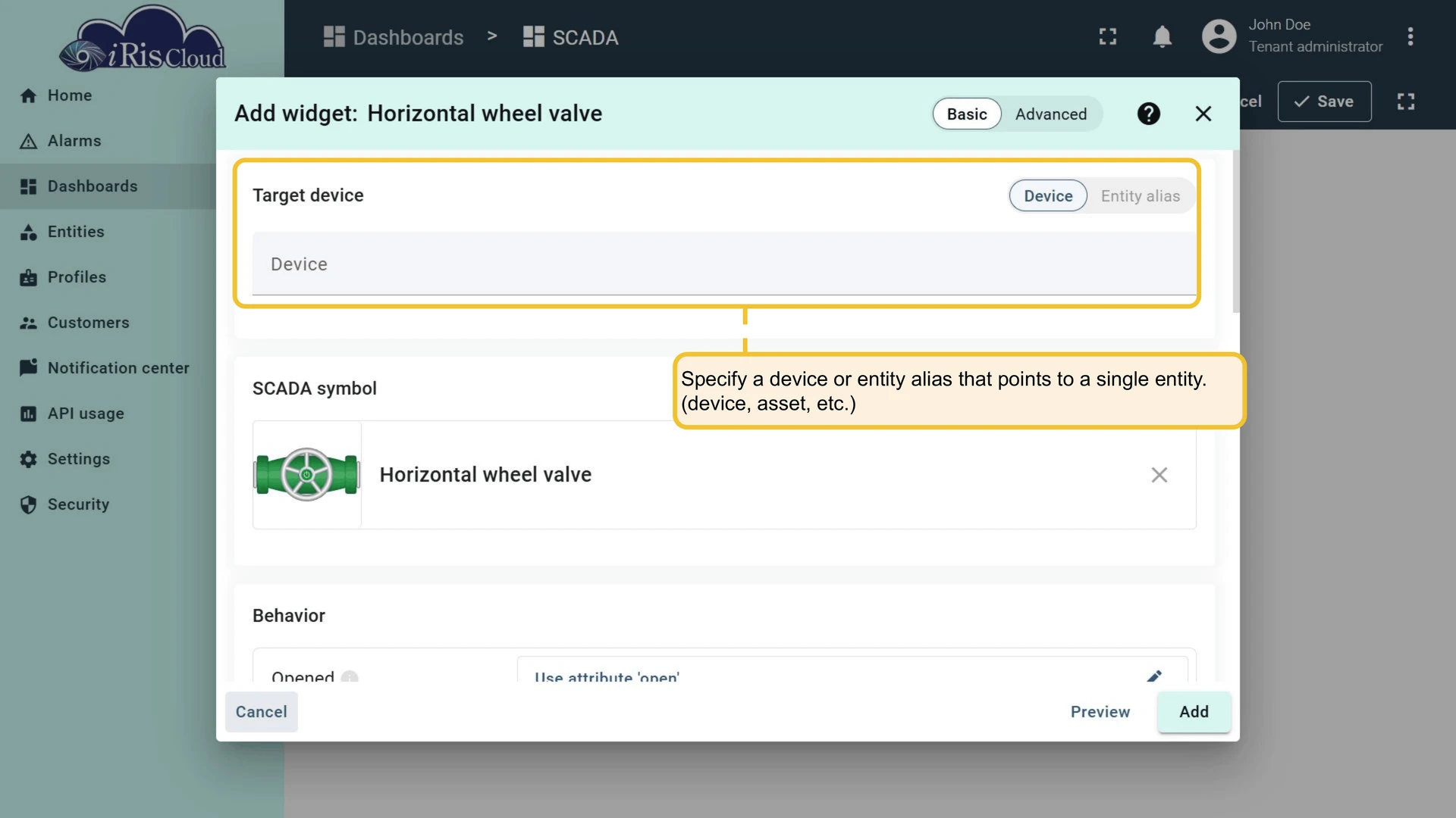 Target entity selection